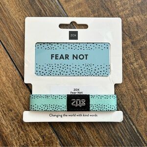 NWT ZOX‎ Fear Not Bracelet Affirmation